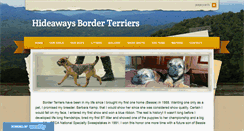 Desktop Screenshot of hideawaysborderterriers.com
